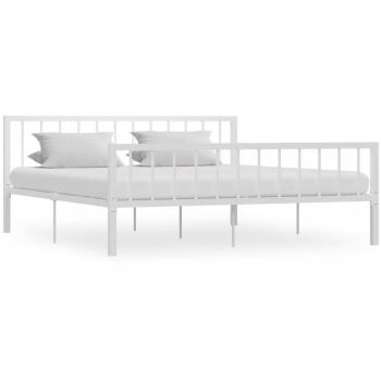 Estructura de cama de metal blanca 180x200 cm