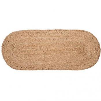 Alfombra Natural Ovalada Trenzada Beige 170 x 70 cm