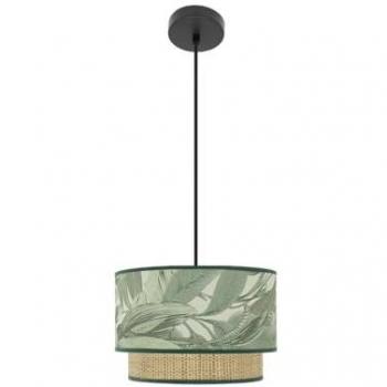 Lámpara de Techo Colgante Congo 30cm 1xE27 Negro/Verde Natural