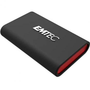 Emtec SSD Externo X20 Elite 512GB USB-C 3.2 Gen2 con Funda de Silicona y Adaptador USB-A incluido