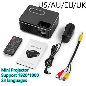 Miniproyector portátil S361 HD 1080P para cine en casa, HDMI, VGA, AV, sin batería