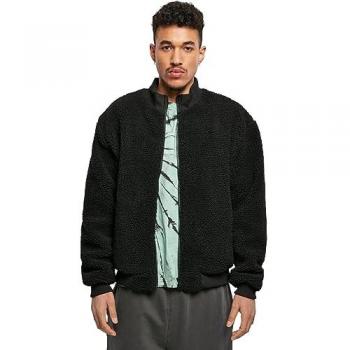 Boxy Black Sherpa Jacket for Men, Urban Classics - Size L