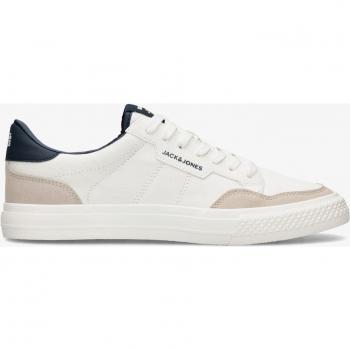 Zapatillas Jack & Jones Morden Combo para Hombre - Color Blanco con Detalles - Sneaker Casual con Cierre de Cordones - Talla 43