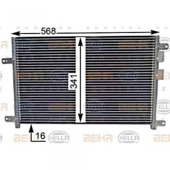 BEHR HELLA SERVICE 8FC 351 343-794  Condensador, aire acondicionado
