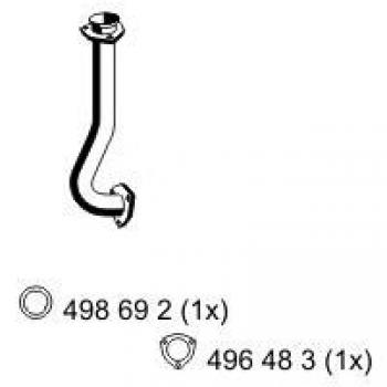 Tubo de escape ERNST 116527 para VAG