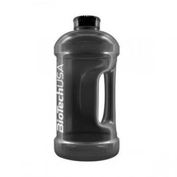 Bidón deportivo Biotech Usa 2200ml transparente con tapón de rosca y asa lateral, disponible en diferentes tonalidades, ideal para actividades deportivas de larga duración