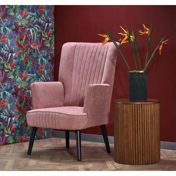 Sillón Houston 955 Rosa Tapizado en Madera 100x75x70cm