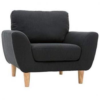 Sillón nórdico tejido gris antracita ALICE de MILIBOO
