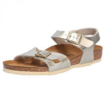Sandalias Birkenstock RIO Kids Electric Metálico en Oro y Plata