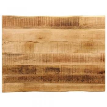 Tablero de mesa borde natural madera maciza mango 70x60x2,5 cm