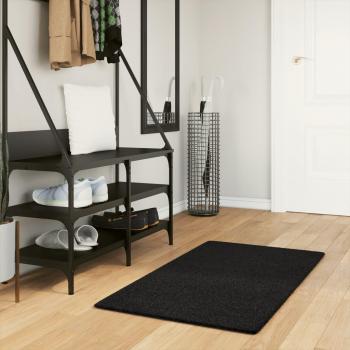 Alfombra corta lavable HUARTE negra 60x110 cm