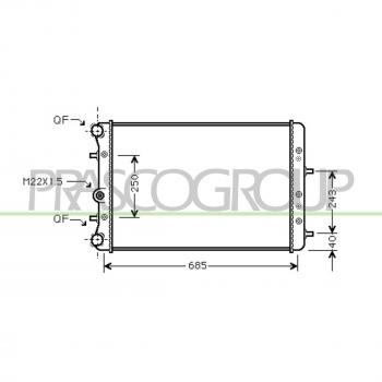 Radiador de Refrigeración del Motor PRASCO SK320R002 para Skoda