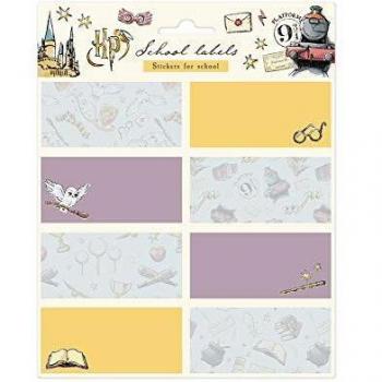 Etiquetas adhesivas Harry Potter - Pegatinas libro nombres / Pack etiquetas escolares - Papeleria Harry Potter - Vuelta al cole material escolar - Producto con licencia oficial