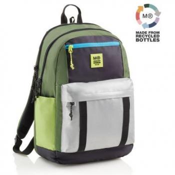 Mochila Triple Amsterdam Reciclada Rider Green Miquelrius MR19331