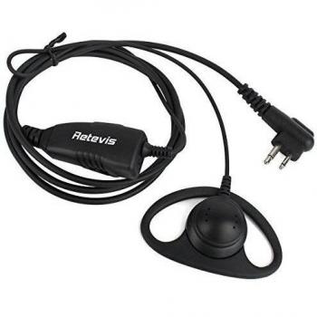 Retevis R-122 Auricular Headset en Forma de D 2Pin para Motorola GP68/GP88/GP300/2000/CT150/P040/Pro1150 HYT TC-500/TC-600/TC-610