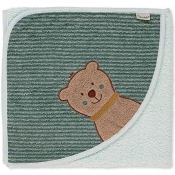 Toalla de baño con capucha Sterntaler Ben verde claro 80 x 80 cm
