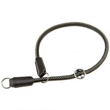 Collar Semi-estrangulador Derby CS10/60 Negro de Ecopiel con Interior de Nylon para Perros