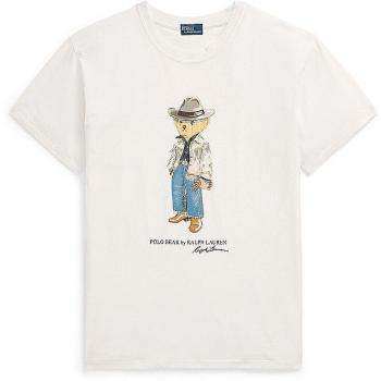 Polo Ralph Lauren Women's Regular Fit White Cotton Bear Graphic T-Shirt XS
