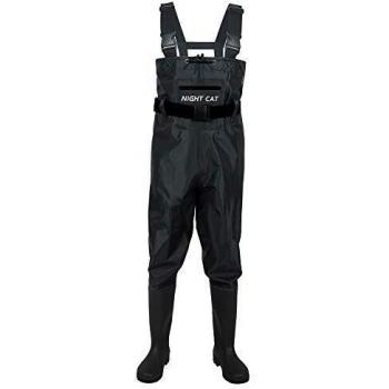 Night Cat Vadeadores de Pesca para Hombres Impermeables Transpirables Mujeres Caza vadeadores con Botas Pantalones de Babero para Aguas, 1 tamaño más Grande es Bettler