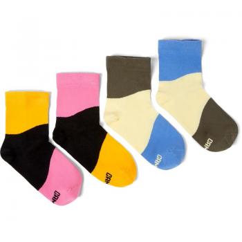 CAMPER Unisex Odd Socks Pack - Black, Pink, Orange, Size M, Cotton Fabric