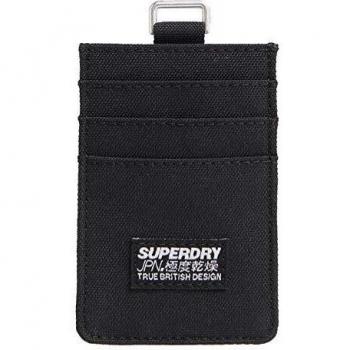 Superdry - Cartera de tela, color negro