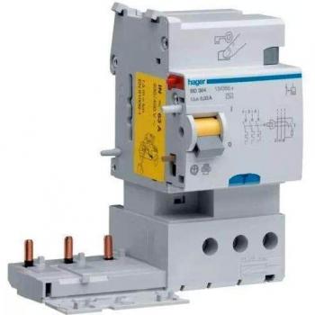 Hager BF341N Bloque Diferencial Tipo AC, para M/N, 3P, 40A, 300mA