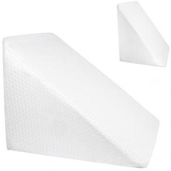 Almohada Cojín de Lectura Desenfundable con Forma de Cuña para Sofá y Cama (Espuma, Blanco)