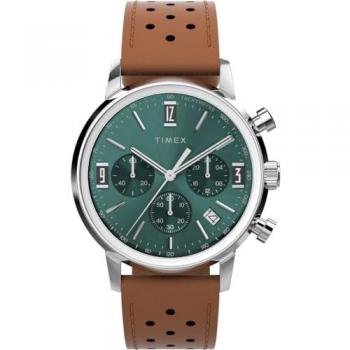 Timex Marlin Chronograph Men's Brown Leather Strap Watch TW2W10100