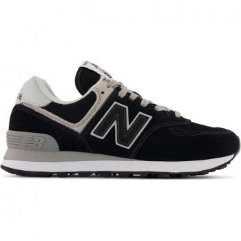 New Balance Women's 574 Core Sneakers - Black/White, Suede/Mesh, Size 8.5