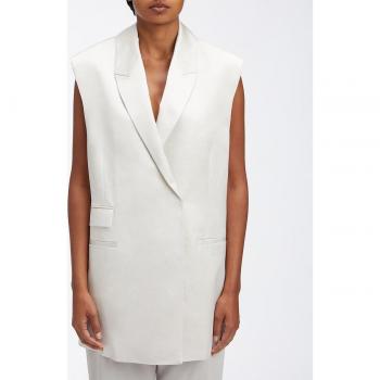 Calvin Klein Women's Beige Tailored Viscose Vest Size M