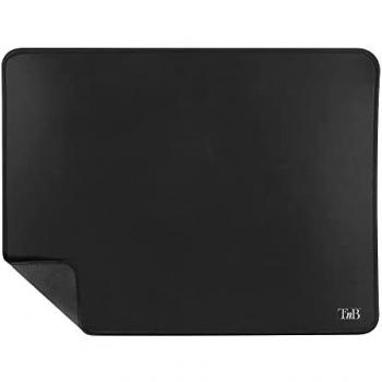 Alfombrilla de Ratón XL TNB Premium con Superficie de Microfibra Antideslizante y Bordes Cosidos, Color Negro