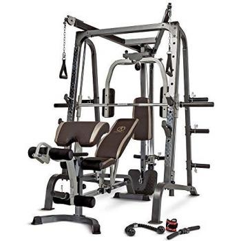 Máquina Smith Deluxe Marcy MD9010G Multiestación para Hogar con Banco de Pesas