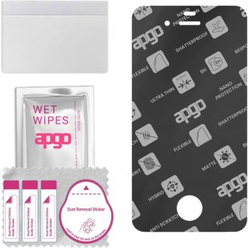 Cristal Protector Híbrido Mate Apgo para Apple iPhone 4, Vidrio Nano Flexible, Resistente a Rayones, Reemplazo Ideal del Vidrio Templado