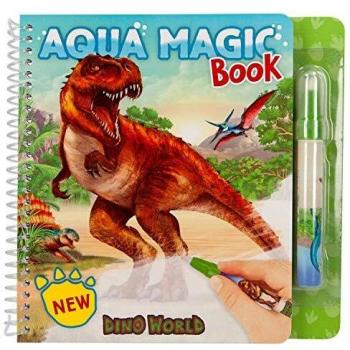 Depesche- Libro para Colorear Dino World Aqua Magic Book, Incluye lápiz, Aprox. 18,5 x 19 x 2 cm.
