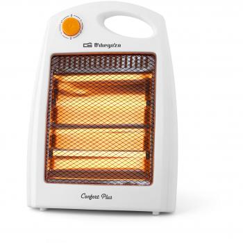 Orbegozo BP 5007 – Estufa de cuarzo con 2 niveles de potencia, 400 W y 800 W, diseño en color blanco, tamaño compacto