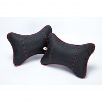 FMS 2 Piezas Piel de Coche cuellos Coche Cojínes Almohada Cervical con cubierta desmontable