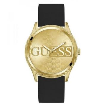 Guess Reputation Black Gold Silicone Men's Watch GW0726G2