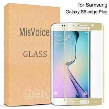 Galaxy S6 Edge Plus Protector de Pantalla,MisVoice 0.22MM Cristal Templado Protector 9H Dureza Shatterproof resistente a los arañazos Shock-resistant fácil instalación para Samsung Galaxy S6 Edge +