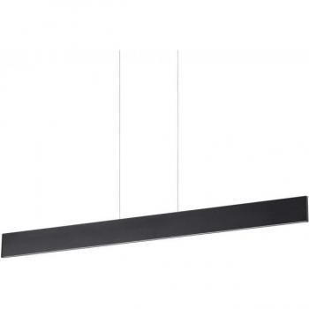 Lámpara colgante de escritorio Metal negro 1 bombilla 20cm, Ideal Lux - desk - Lámpara colgante de techo lineal led integrada 1 luz Negro 3000K