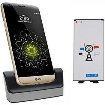 Heliomax cargador de soporte de sincronización de datos con una carga rápida & reemplazar la batería 2800mah buena calidad + Cargador USB Base de carga docking data sync para LG LG G5 H850 H830 H860N