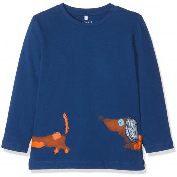 NAME IT Nbmnagrav LS Top, Camisa Manga Larga para Bebés, Azul