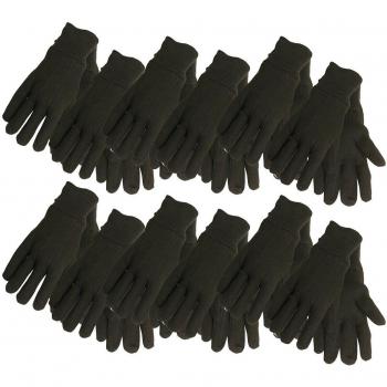 Midwest guantes y equipo 7792p12 - C-AZ-6 punto guantes de trabajo, senderismo, marrón, 12-Set