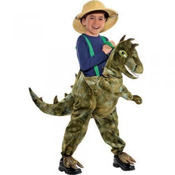 amscan RD13-LS - Disfraz infantil de dinosaurio con luz y sonido, edad: 3-5 años, color verde