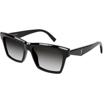 Saint Laurent SL M104 Col. 001 Unisex Square Black Sunglasses