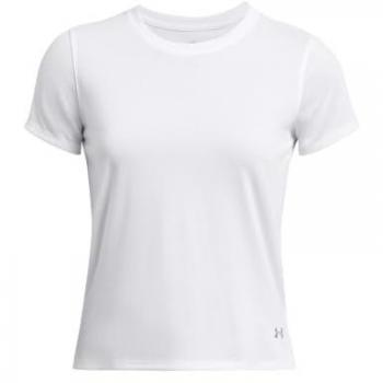 Camiseta de manga corta Under Armour Streaker blanca para mujer, talla L