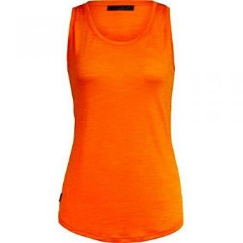Icebreaker Wmns Sphere - Camiseta de Tirantes para Mujer, Mujer, Color Naranja Jaspeado, tamaño Extra-Small