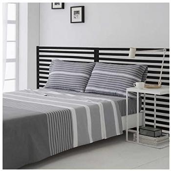 Juego de Sábanas GAUNA Multicolor 50% Algodón - 50% Poliéster para Cama de 200 x 190/200 cm