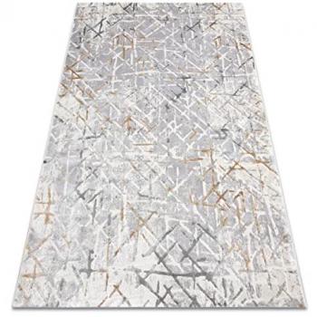 Alfombra Acrílica Elitra Enrejado Vintage Gris/Amarillo 200x300 cm