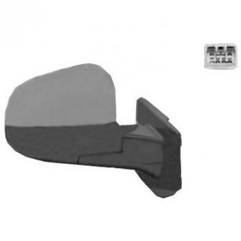 Espejo retrovisor VAN WEZEL 0808818 con diseño específico para vehículos, incluye cristal convexo, carcasa en color negro, ajuste manual y es compatible con varios modelos de automóviles