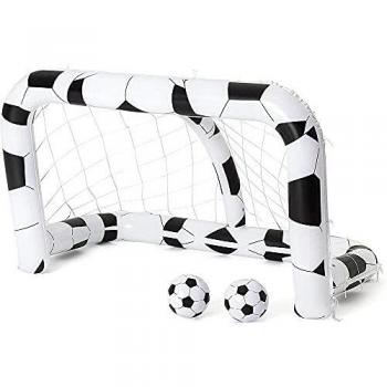 Bestway - Portería de Fútbol Hinchable con 2 Pelotas para Jardín y Piscina, Medidas 213x122x137 cm
